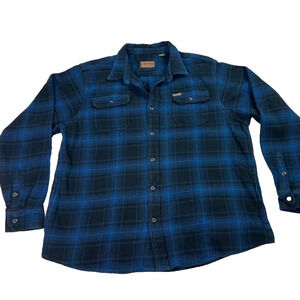 Orvis Shirt Jacket Mens XXL Plaid Heavyweight Flannel Adult Hand Pockets